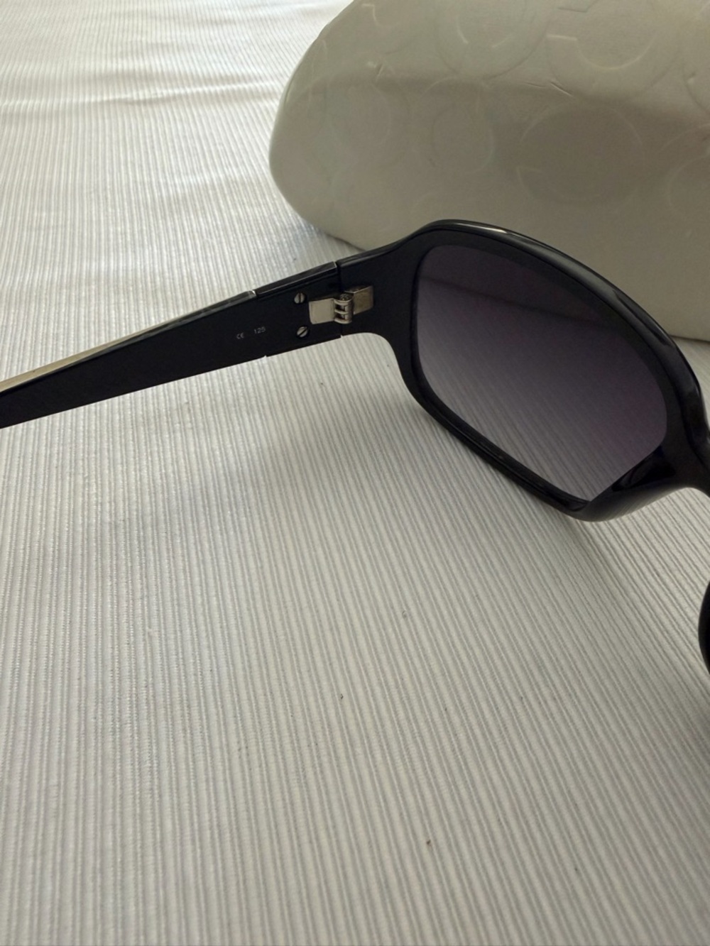 Coach Women's Lacey Black Sunglasses with Smoky Gradient Lenses - Picture 5 of 6
